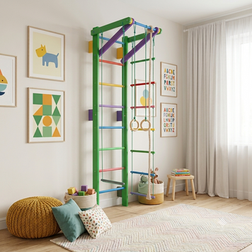 Шведская лестница с турником Teenager-2-220 (green) teenager-2-220-green фото