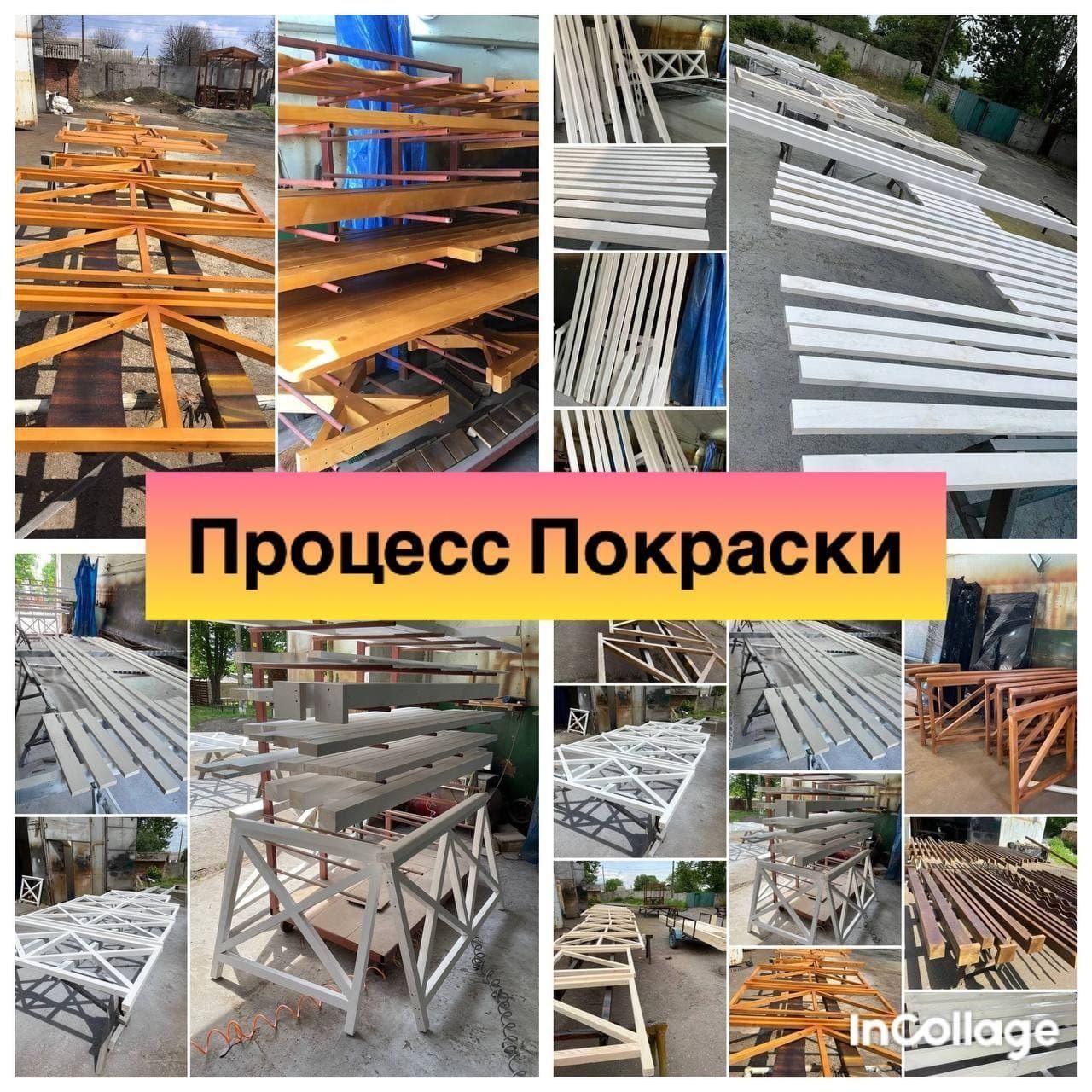 Беседки деревянные дачные садовые разборные , (на 10-12 человек) "Пегас" Б14-П фото