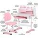 Комплект парта и стул Mealux Wave Pink BD-31 PN фото 2