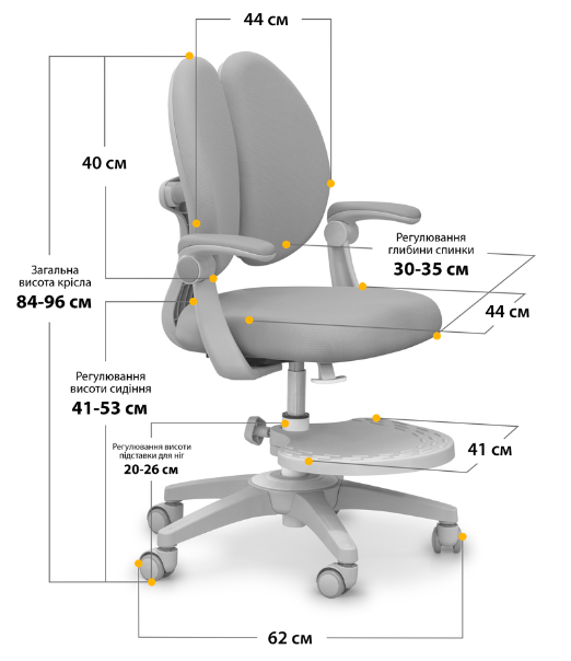 Ортопедичний стілець для дітей  Sprint Duo  Y-412 G фото