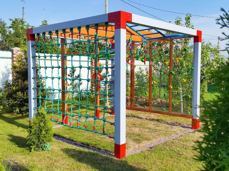 Уличная деревянная площадка для занятий спортом Куб-6 ku-kub-0006 фото
