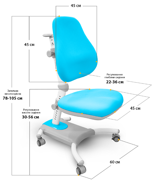 Дитяче крісло Evo-Kids Omega Y-220 KBL фото