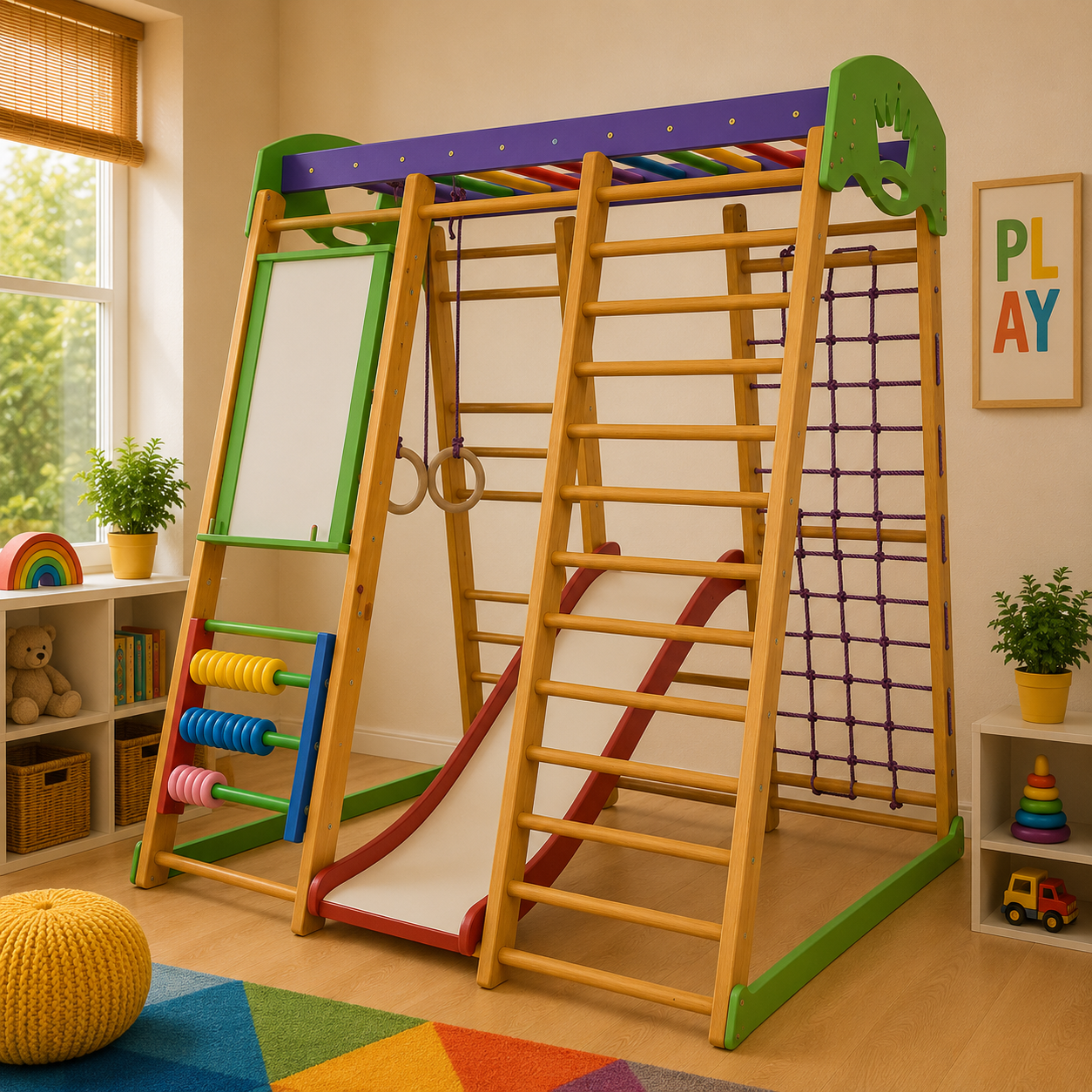 Детский спортивный комплекс с горкой Карапуз Plus 7 karapuz-plus-7 фото
