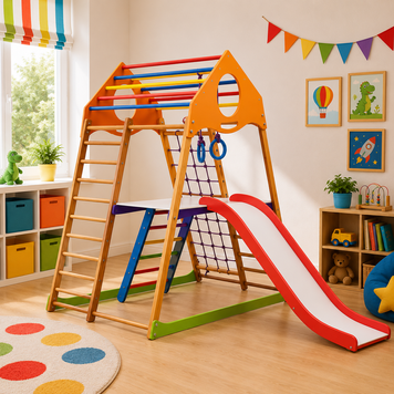 Детские спортивные игровые комплексы для дома и помещений KindWood Plus 2 kindwood-plus-2 фото