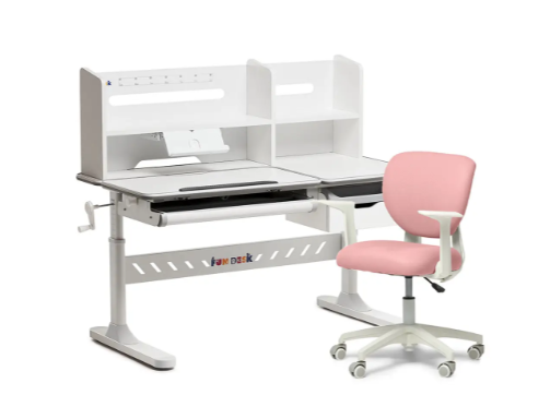 Комплект для подростка парта Fundesk Fiore II Grey + вращающееся кресло Fundesk Buono Grey 25086777 фото