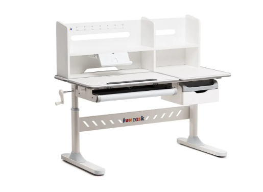 Комплект для подростка парта Fundesk Fiore II Grey + вращающееся кресло Fundesk Buono Grey 25086777 фото