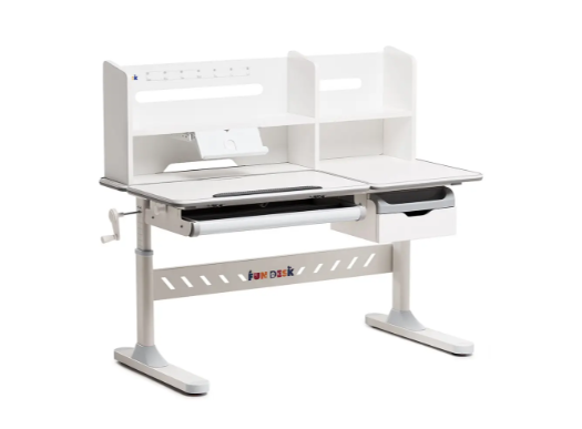 Парта-трансформер Fundesk Fiore II Grey + стілець FunDesk LST3 Blue-Grey 2508765 фото