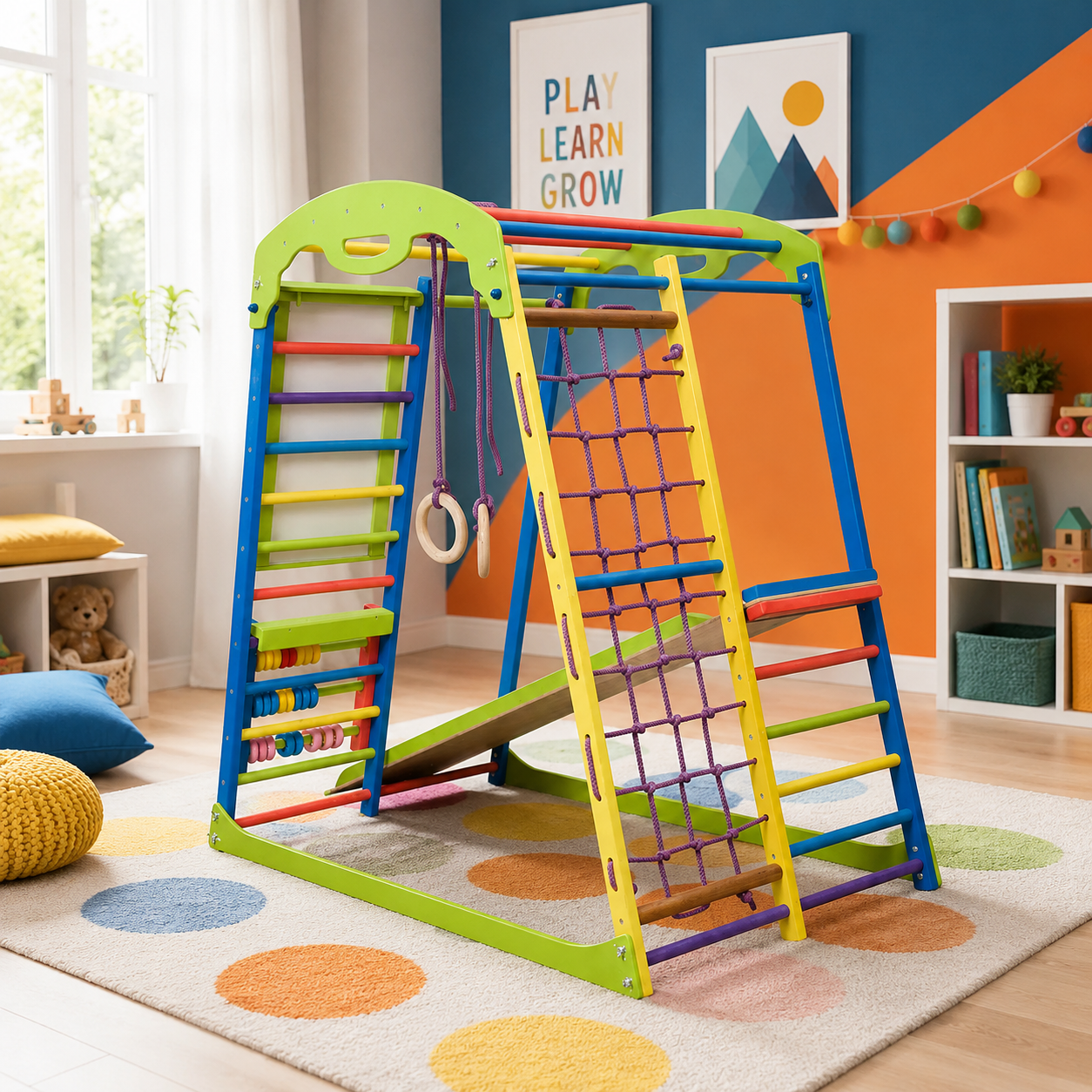 Детский спортивный игровой комплекс для дома SportWood Plus sportwood-plus фото