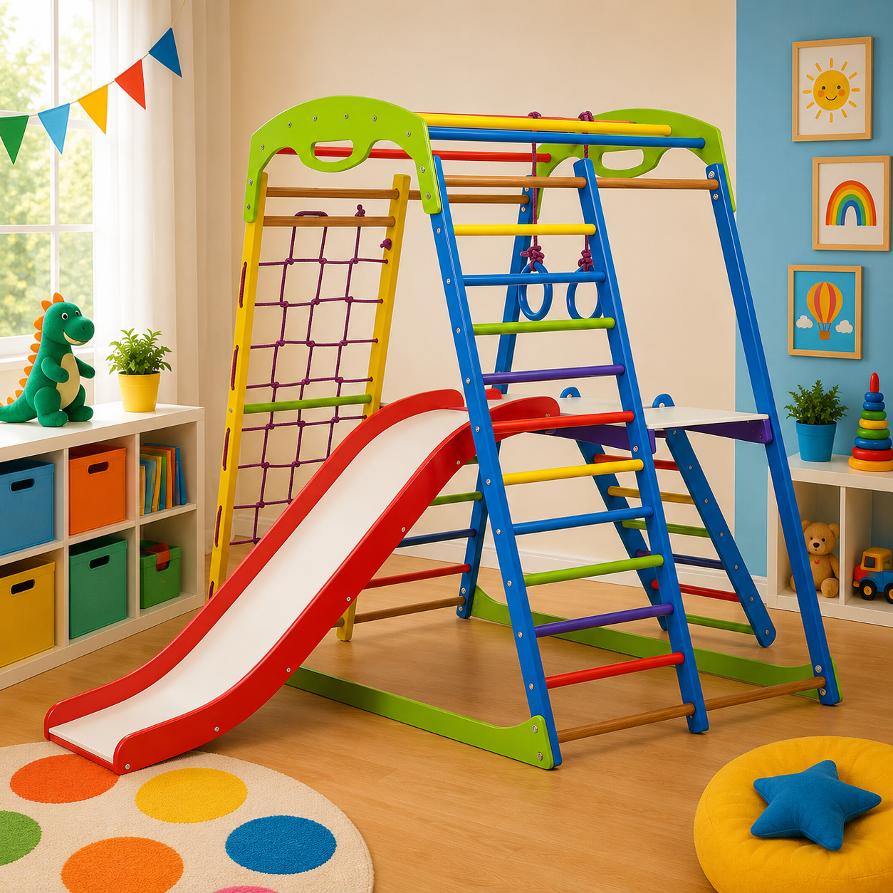 Детский спортивный комплекс пирамида SportWood Plus 2 sportwood-plus-2 фото