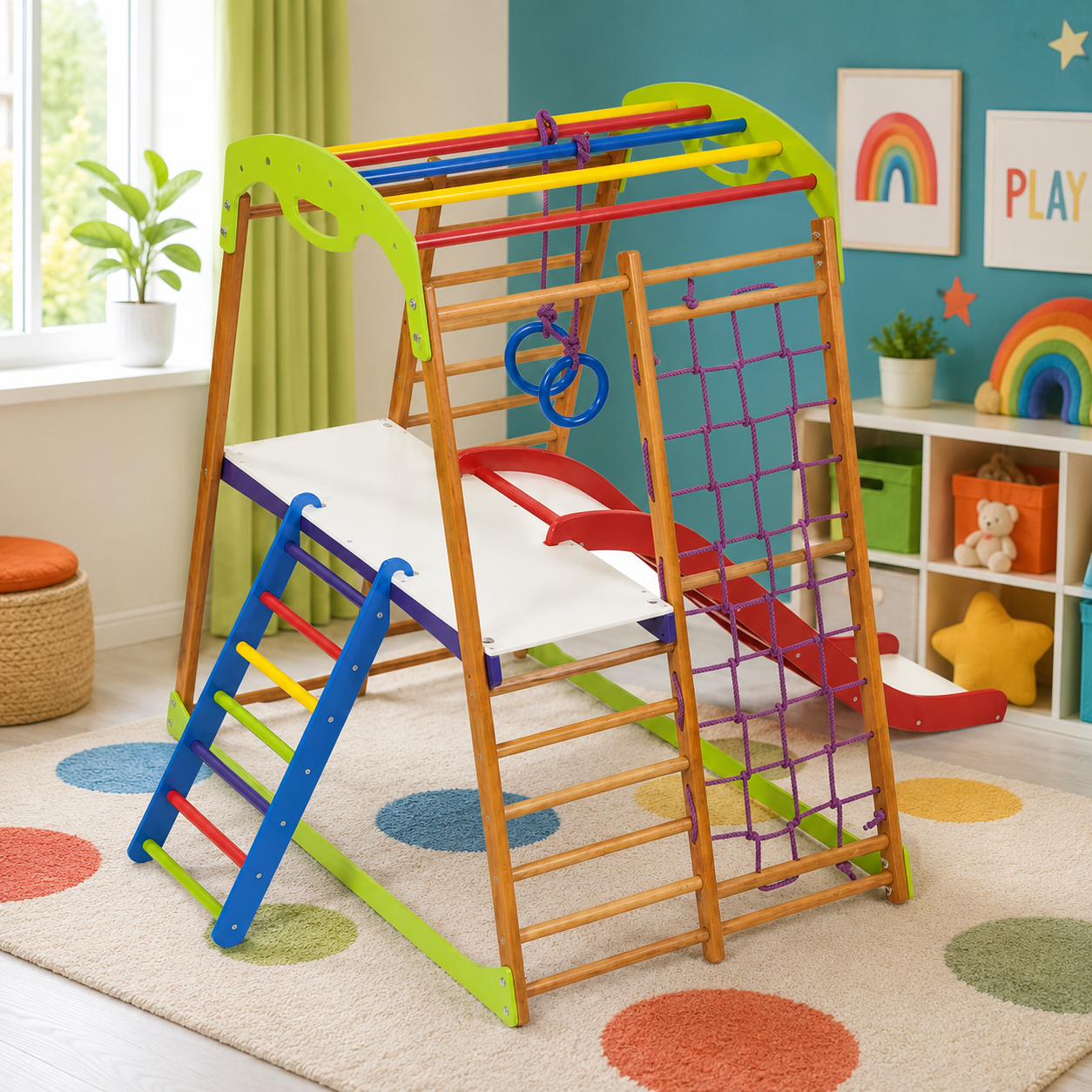 Деревянный детский спортивный комплекс BabyWood Plus 2 babywood-plus-2 фото