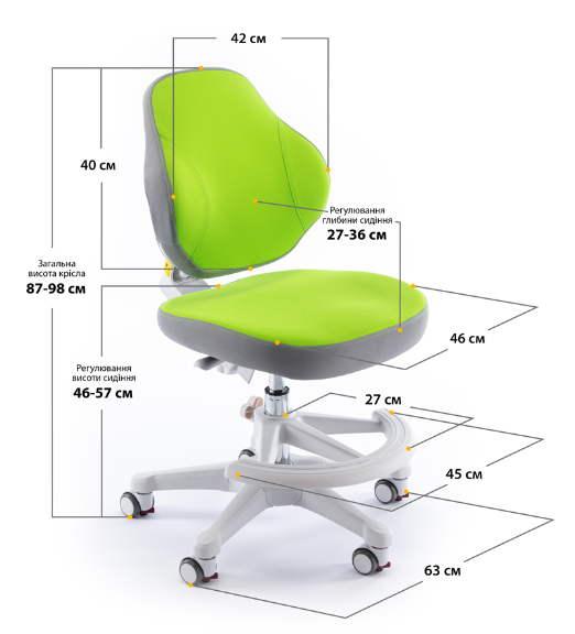 Ортопедичне крісло для школяра  ErgoKids Mio Classic Y-405 KZ фото