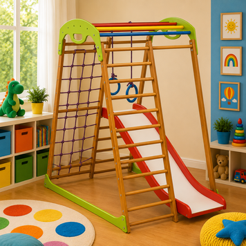 Детский спортивный игровой комплекс для дома BabyWood Plus 1 babywood-plus-1 фото