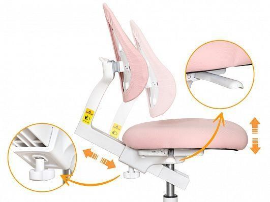 Дитячий ортопедичний стілець Evo-Kids Mio Lite рожевий Y-208 KP фото