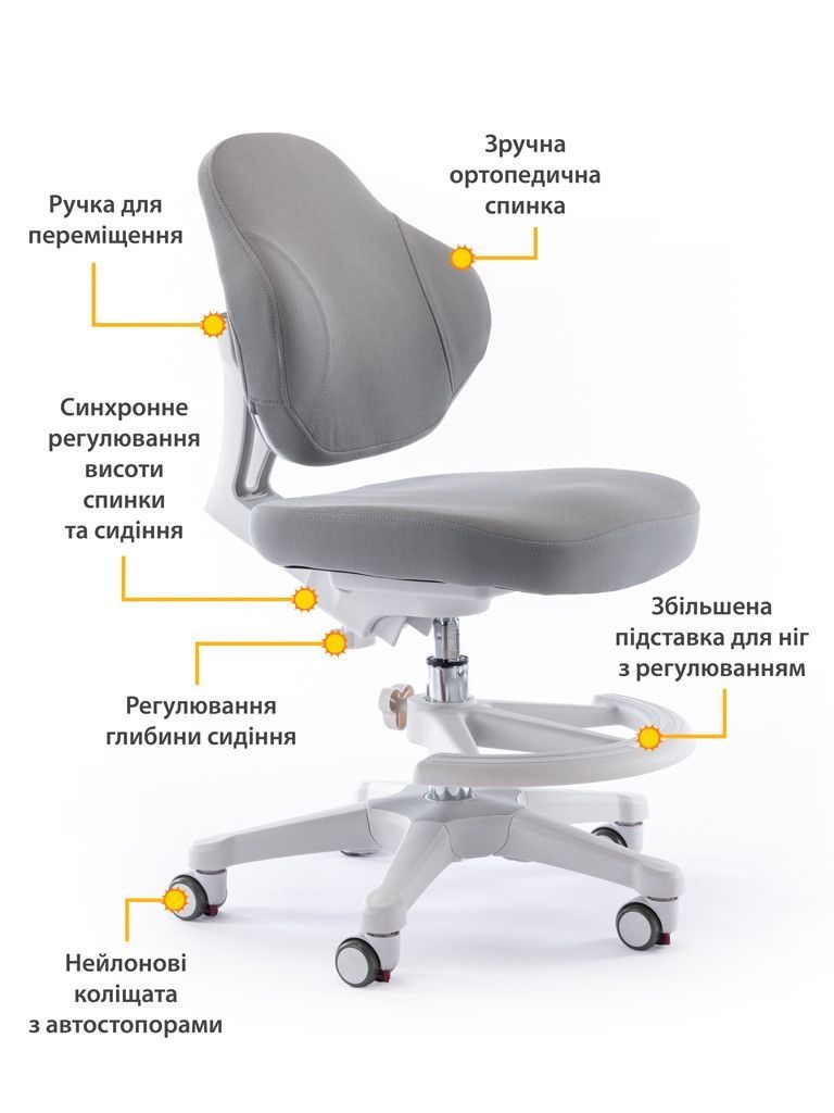 Ортопедичне крісло для школяра  ErgoKids Mio Classic  Y-405 G фото