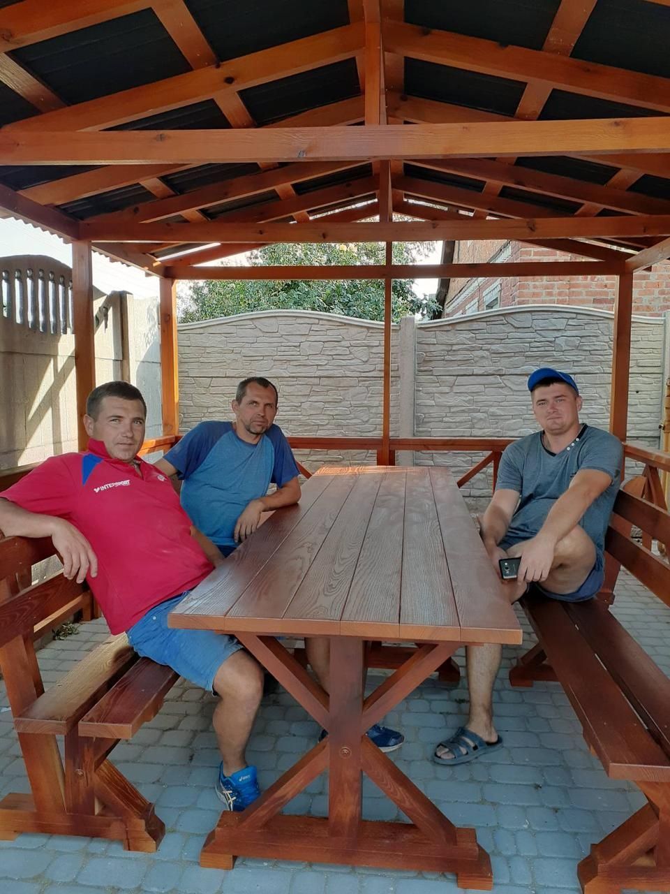 Літні прямокутні альтанки для дачі з дерева, 3х4 м, розбірна (на 14-16 осіб) "Дельта", без покрівлі Б17-П фото