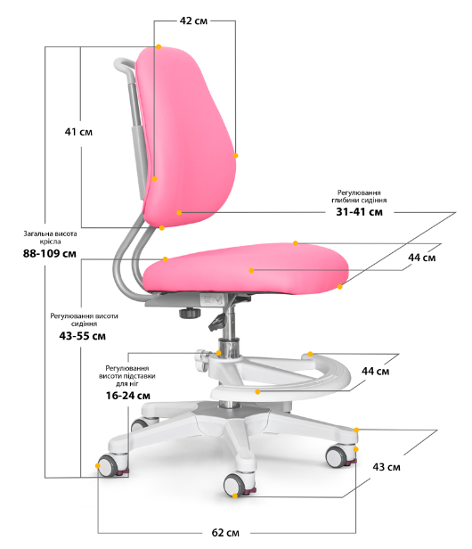 Дитячий ортопедичний стілець  Ergo Kids Mio Ergo Lite  Y-507 Lite KP фото