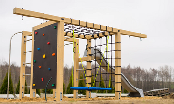 Детский спортивный игровой комплекс Куб-14 из дерева ku-kubsp-00014 фото