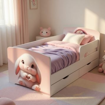 Ліжко дитяче з бортиком, ящиком у дитячу кімнату kinder-сool-6 фото