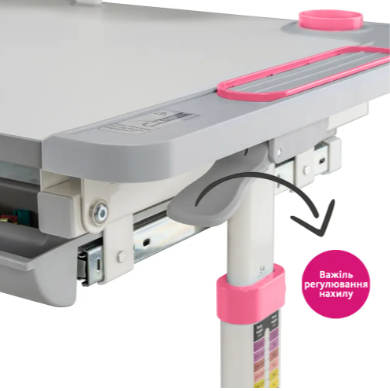 Комплект парта + стілець трансформери FunDesk Littonia Pink 515849 фото
