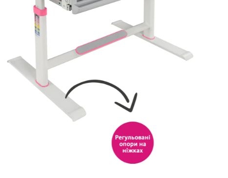 Комплект парта + стілець трансформери FunDesk Littonia Pink 515849 фото