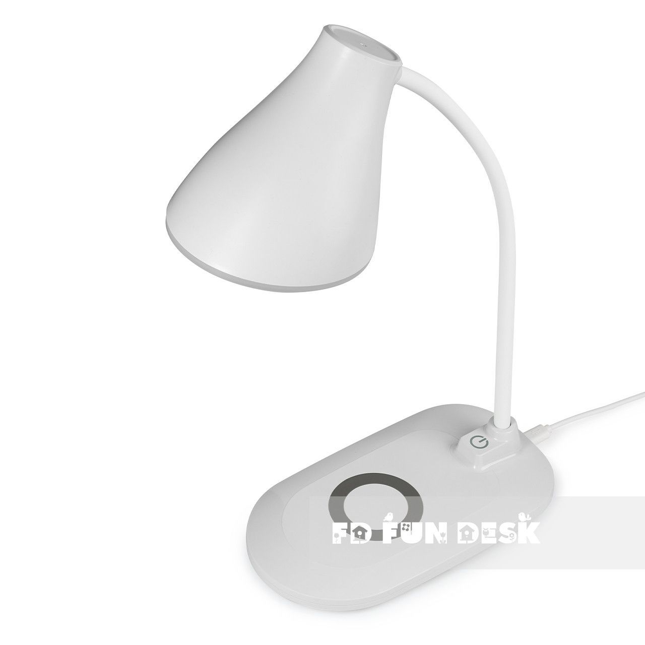 Лампа настільна світлодіодна з функцією бездротової зарядки Fundesk LC6 White 770999 фото
